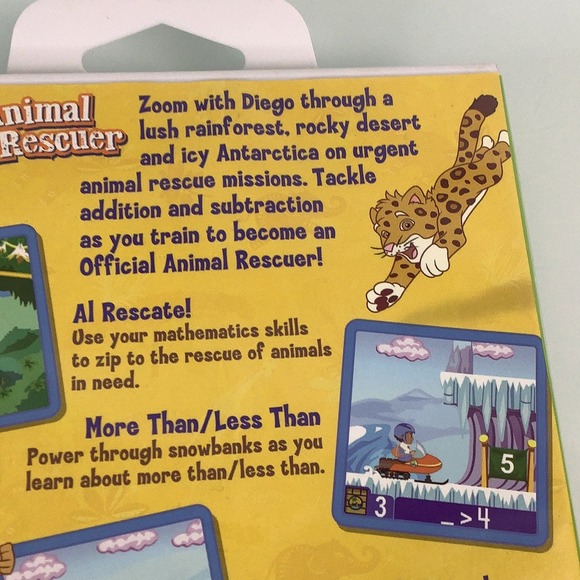 Leapster go Diego go Nick Jr Animal Rescuer Leap Frog learning Game NEW SEALED - Picture 8 of 12